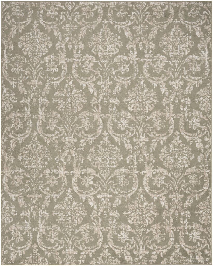 Jubilant Vintage 8' x 10' Indoor Rug In Olive