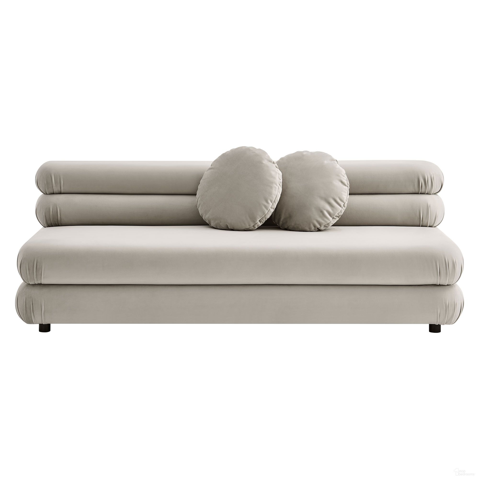 The appearance of Jubilee Modular Performance Velvet Armless Loveseat In Almond designed by Modway in the modern / contemporary interior design. This almond piece of furniture  was selected by 1StopBedrooms from Jubilee Collection to add a touch of cosiness and style into your home. Sku: EEI-6897-ALM. Material: Velvet.