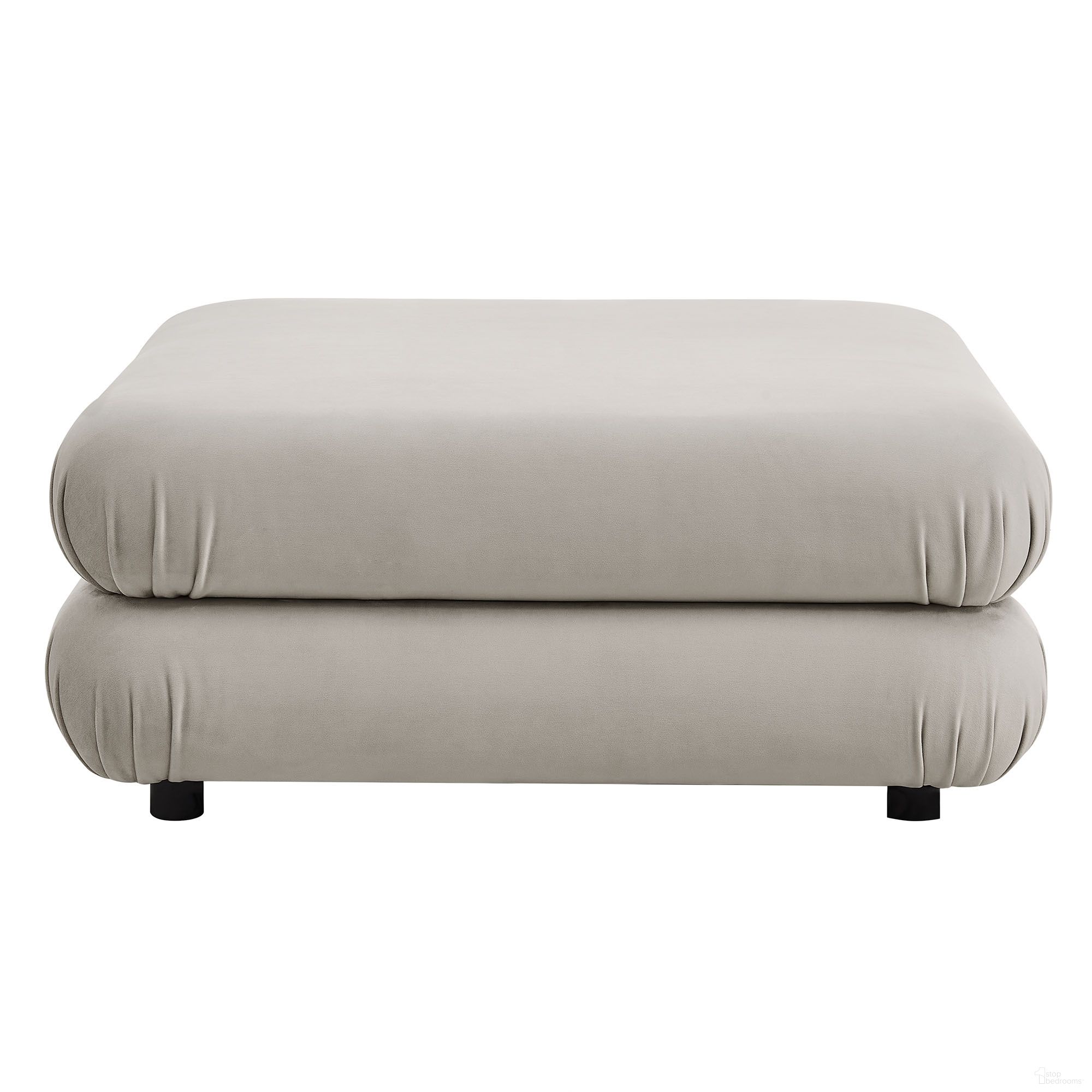 The appearance of Jubilee Modular Performance Velvet Ottoman In Almond designed by Modway in the modern / contemporary interior design. This almond piece of furniture  was selected by 1StopBedrooms from Jubilee Collection to add a touch of cosiness and style into your home. Sku: EEI-6899-ALM. Material: Velvet.