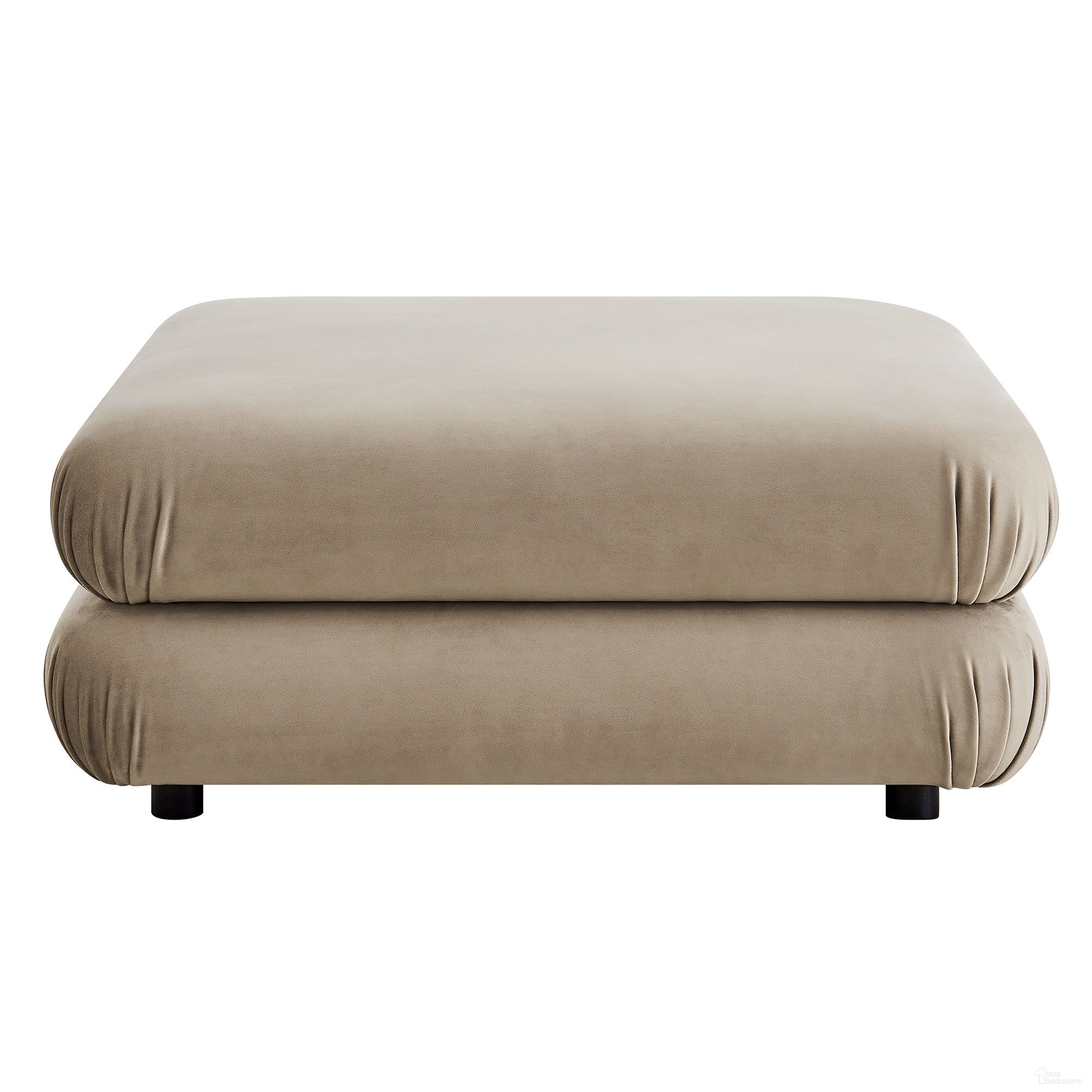 The appearance of Jubilee Modular Performance Velvet Ottoman In Taupe designed by Modway in the modern / contemporary interior design. This taupe piece of furniture was selected by 1StopBedrooms from Jubilee Collection to add a touch of cosiness and style into your home. Sku: EEI-6899-TAU. Material: Velvet.