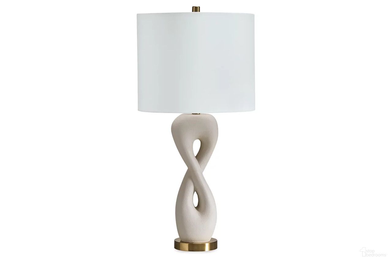 Judrich Table Lamp In White and Gold