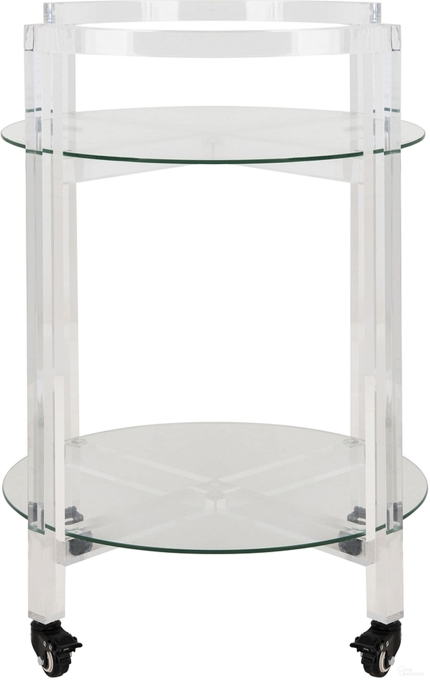 Jules 2 Tier Acrylic Bar Cart In Clear