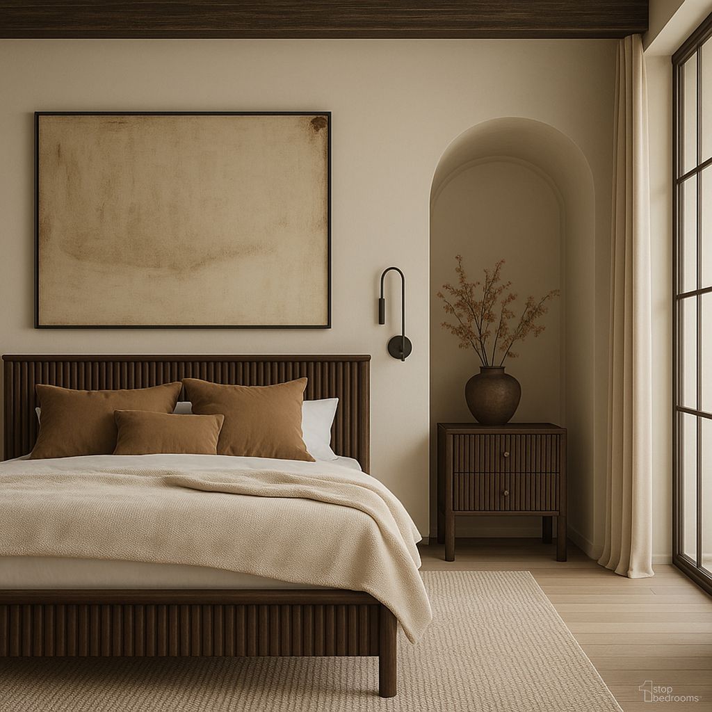 Julesford Solid Wood Bedroom Set In Walnut
