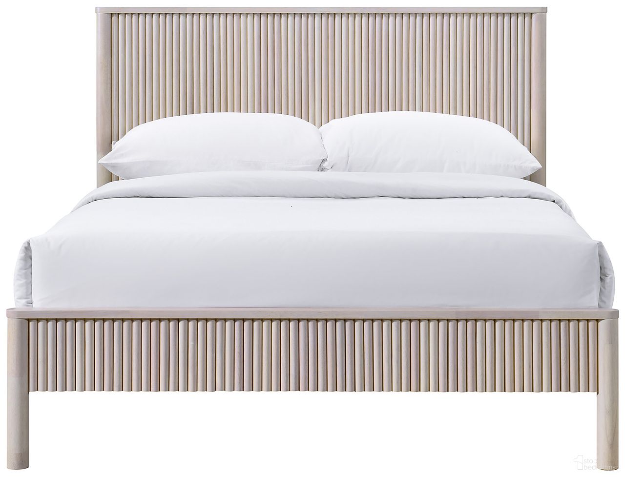 Julesford Solid Wood King Bed In Natural and Stained Natural