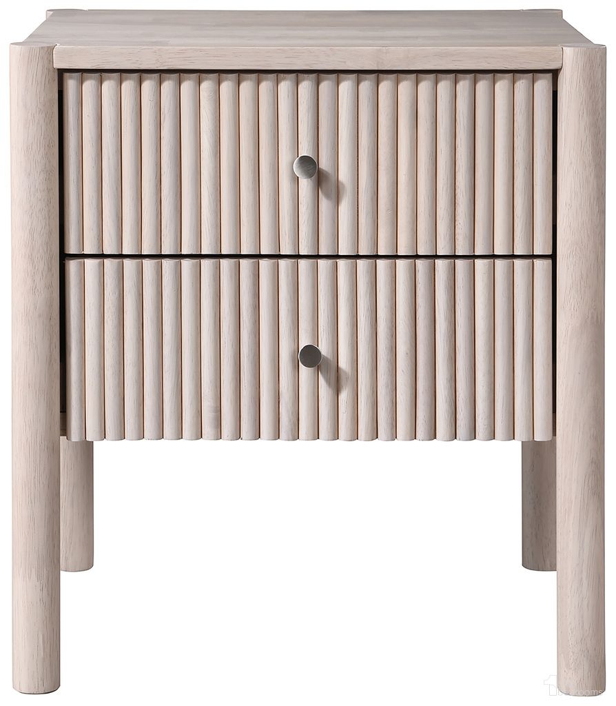 Julesford Solid Wood Nightstand In Natural and Stained Natural