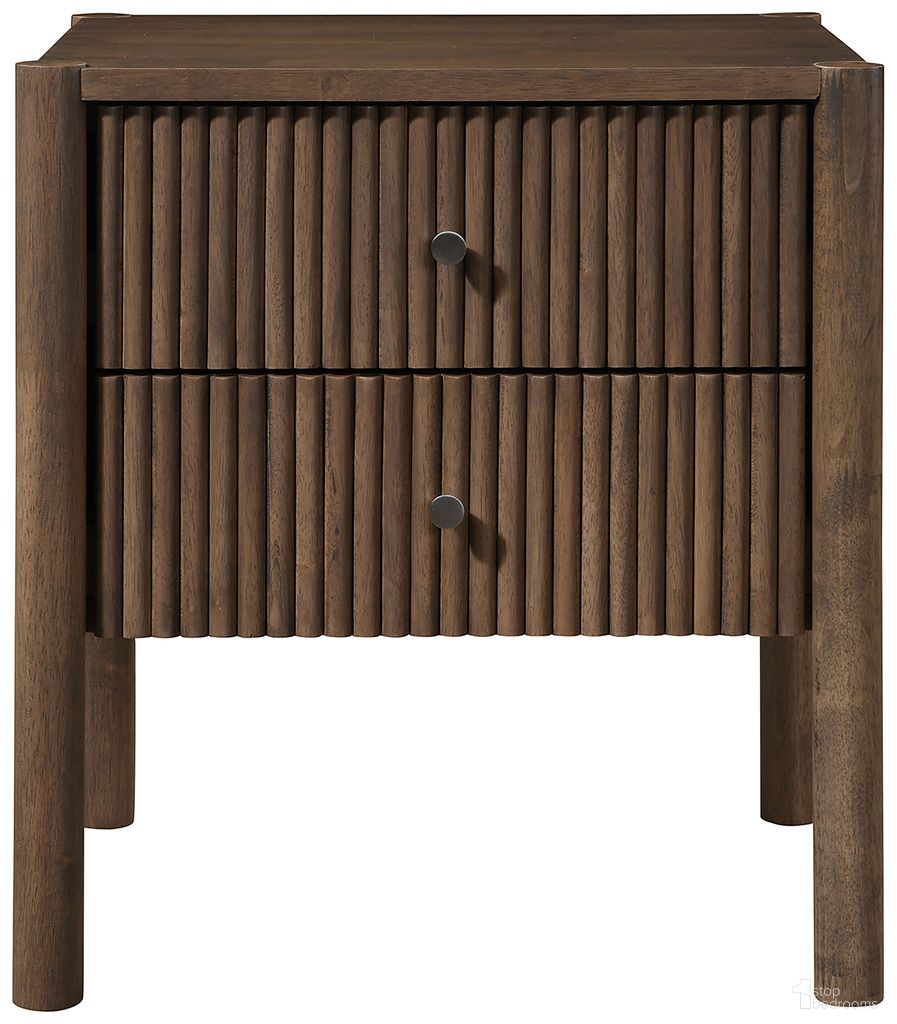 Julesford Solid Wood Nightstand In Walnut