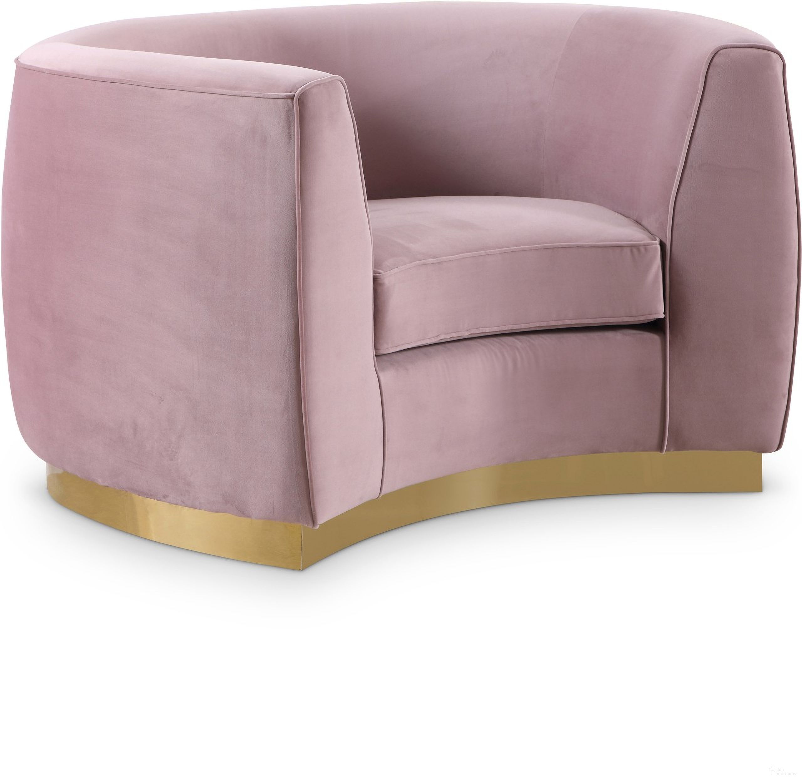 Julian Velvet Chair In Pink