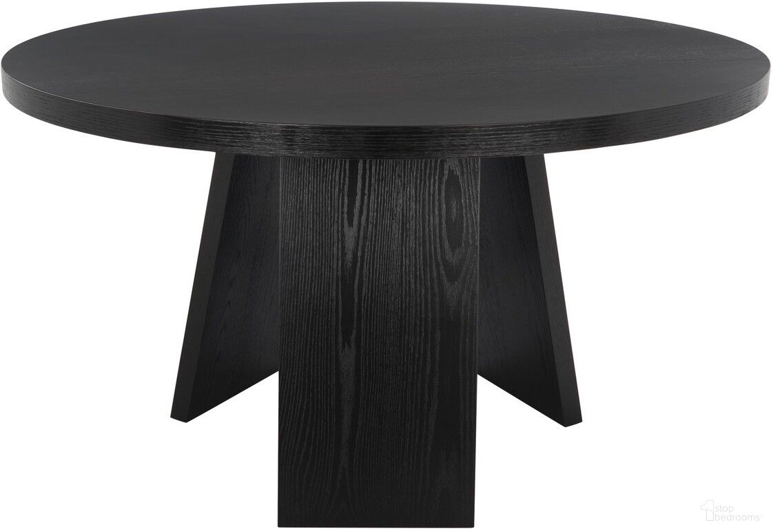 The appearance of Julianna 54 Inch Wood Dining Table In Black designed by Safavieh Couture in the modern / contemporary interior design. This black piece of furniture  was selected by 1StopBedrooms from Julianna Collection to add a touch of cosiness and style into your home. Sku: SFV2126B. Table Base Style: Legs. Table Top Shape: Round. Material: Wood. Size: 54".