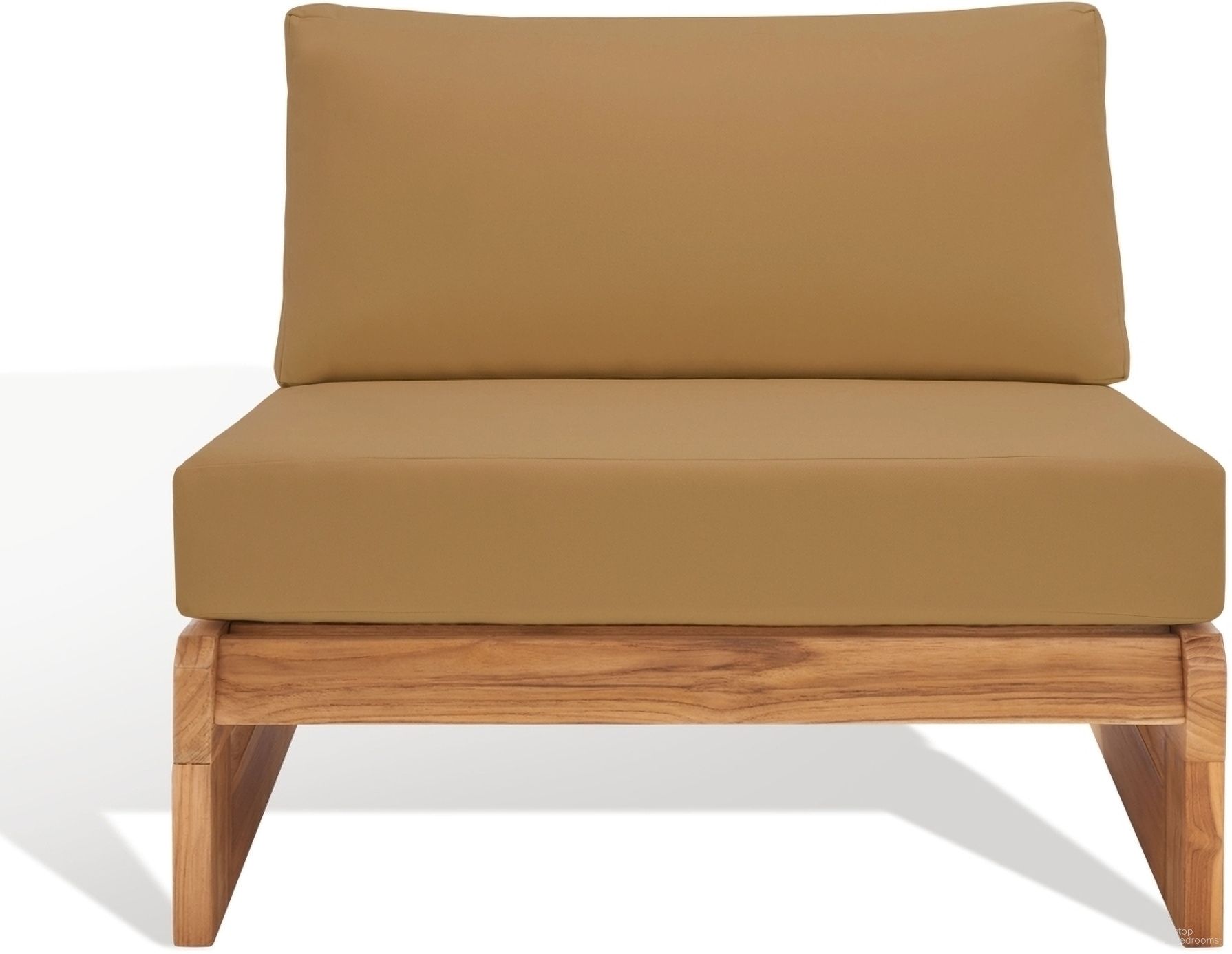 The appearance of Julianne Brazilian Teak Patio Chair In Natural and Brown designed by Safavieh Couture in the modern / contemporary interior design. This natural and brown piece of furniture  was selected by 1StopBedrooms from Julianne Collection to add a touch of cosiness and style into your home. Sku: CPT1031B. Material: Wood.