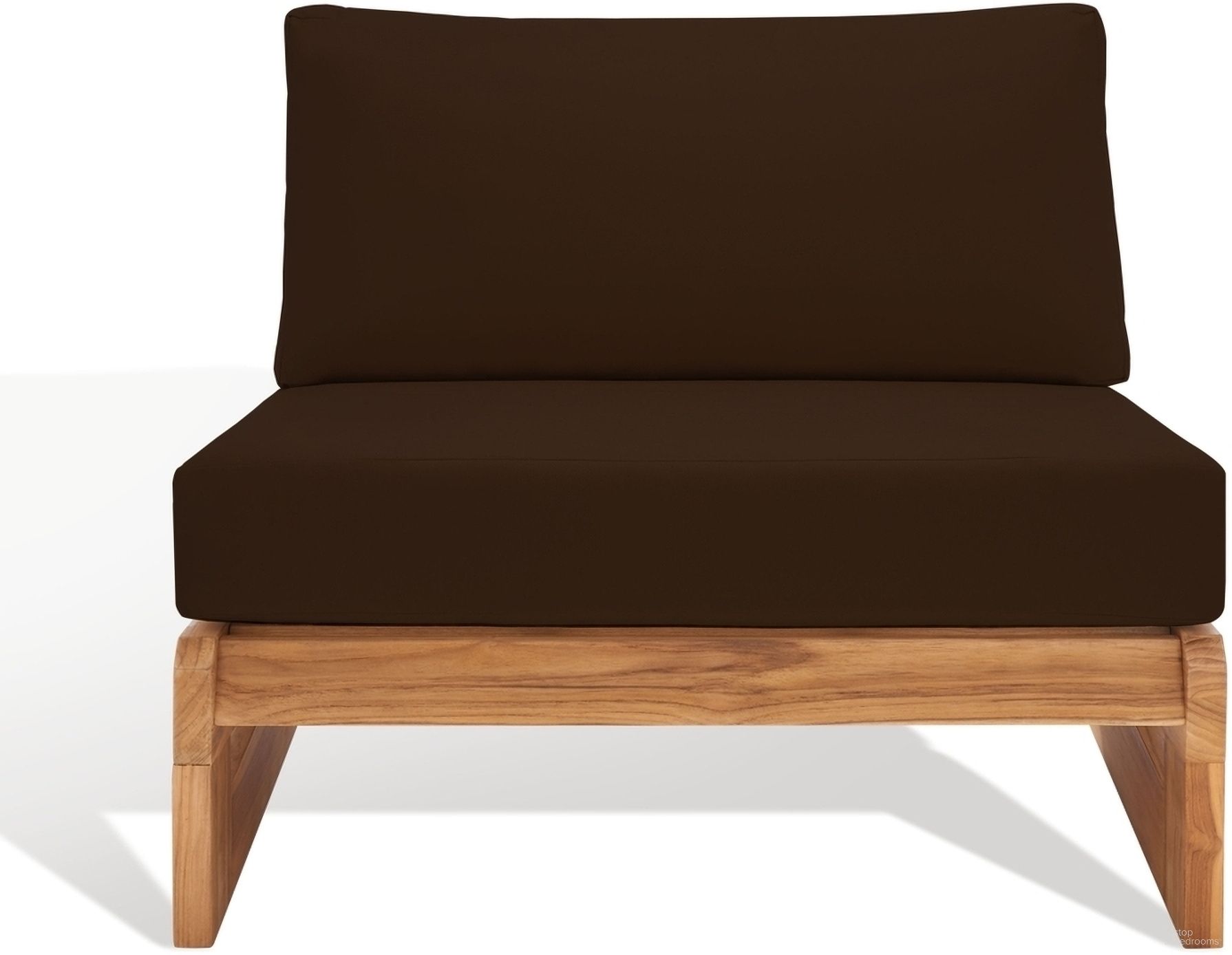 The appearance of Julianne Brazilian Teak Patio Chair In Natural and Dark Brown designed by Safavieh Couture in the modern / contemporary interior design. This natural and dark brown piece of furniture was selected by 1StopBedrooms from Julianne Collection to add a touch of cosiness and style into your home. Sku: CPT1031C. Material: Wood.