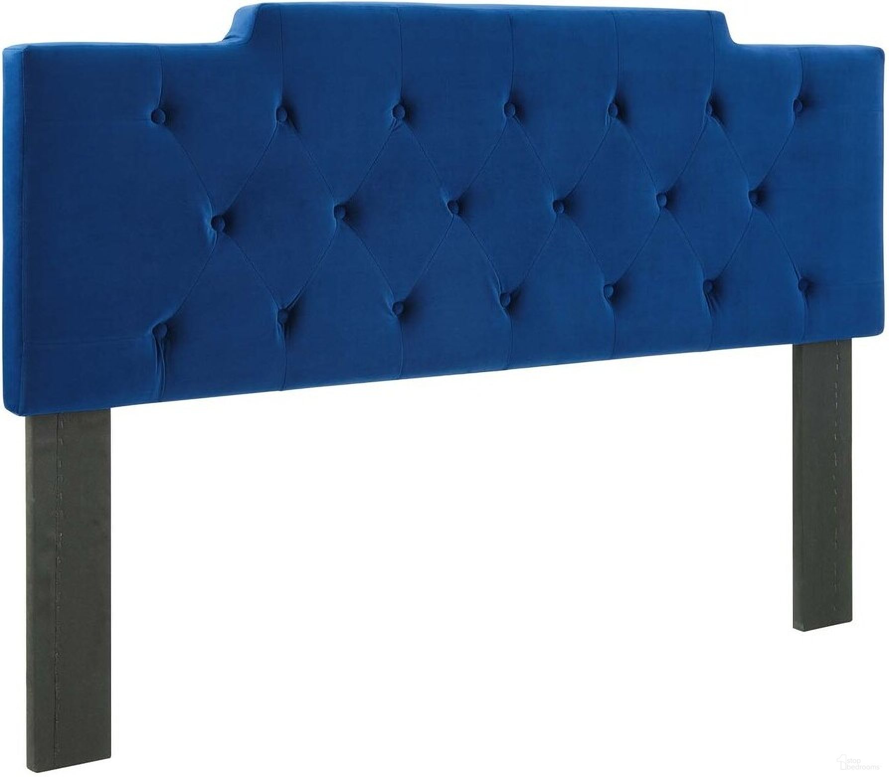 Juliet Tufted King/California King Performance Velvet Headboard In Navy