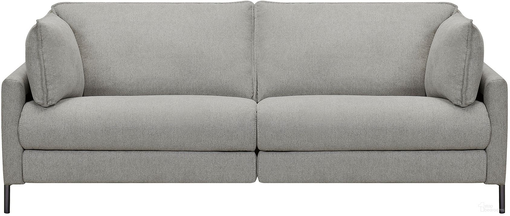 The appearance of Juliett 80 Inch Modern Gray Fabric Sofa with Power Footrest designed by Armen Living in the modern / contemporary interior design. This gray piece of furniture was selected by 1StopBedrooms from Juliett Collection to add a touch of cosiness and style into your home. Sku: LCJU3GREY. Material: Wood.