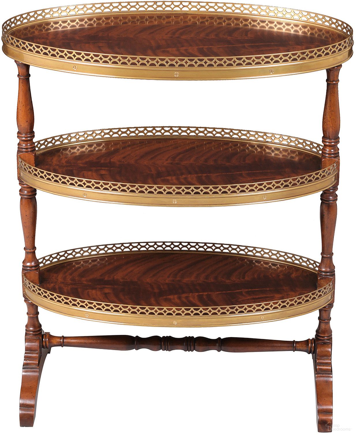 The appearance of Juliette Occasional Table In Mahogany and Antique Brass designed by Maitland-Smith in the rustic / southwestern interior design. This mahogany/antique brass piece of furniture  was selected by 1StopBedrooms from Maitland Smith Collection to add a touch of cosiness and style into your home. Sku: 89-0405. Material: Mahogany.