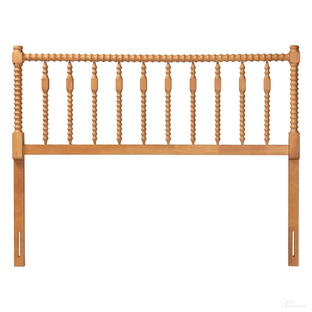Juliette Turned Spindle Queen Headboard In Oak Brown
