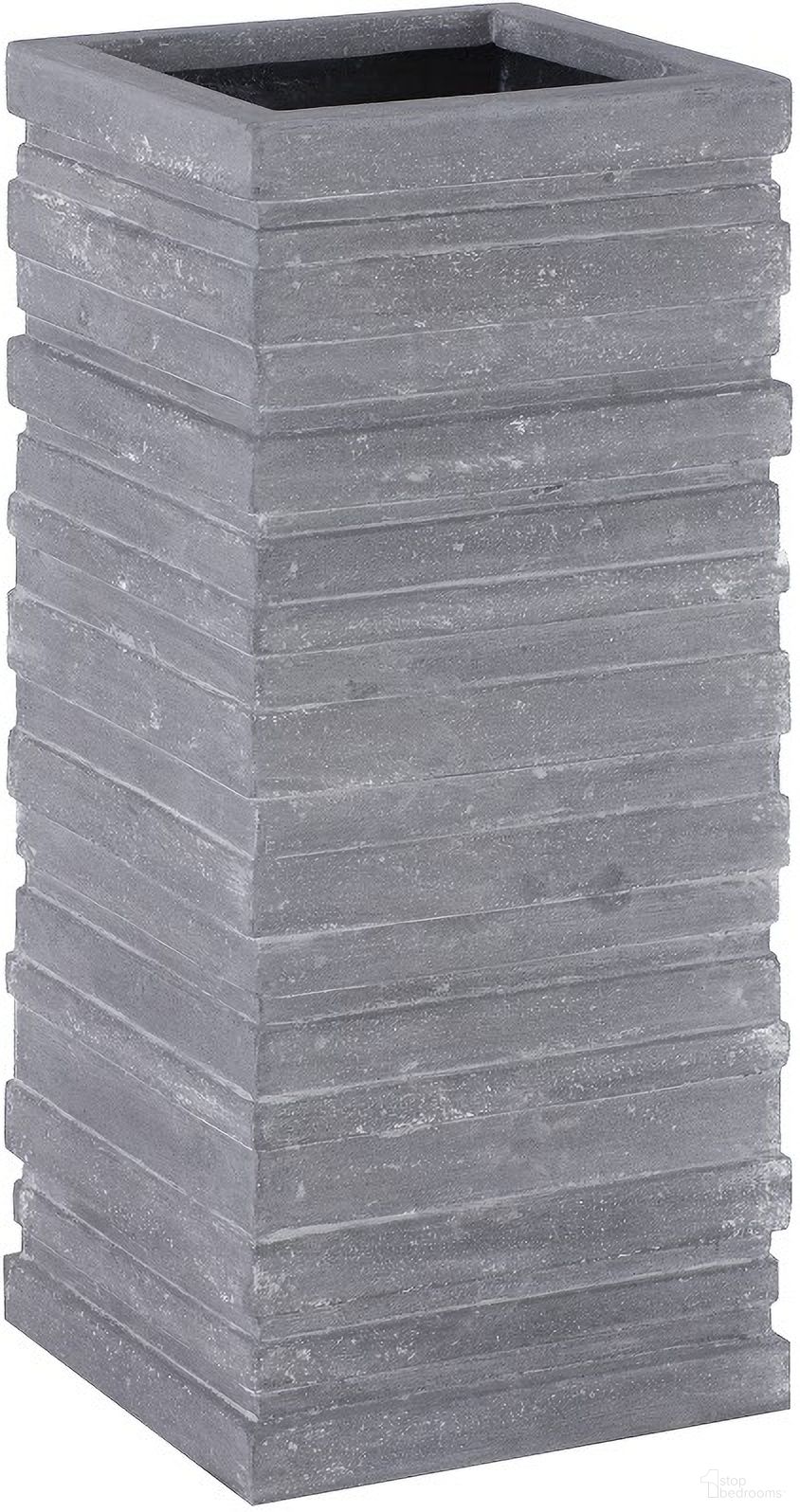 June Large Square Planter In Gray