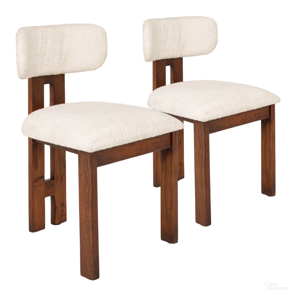 Juno Acacia Wood Dining Chair Set of 2 In Natural
