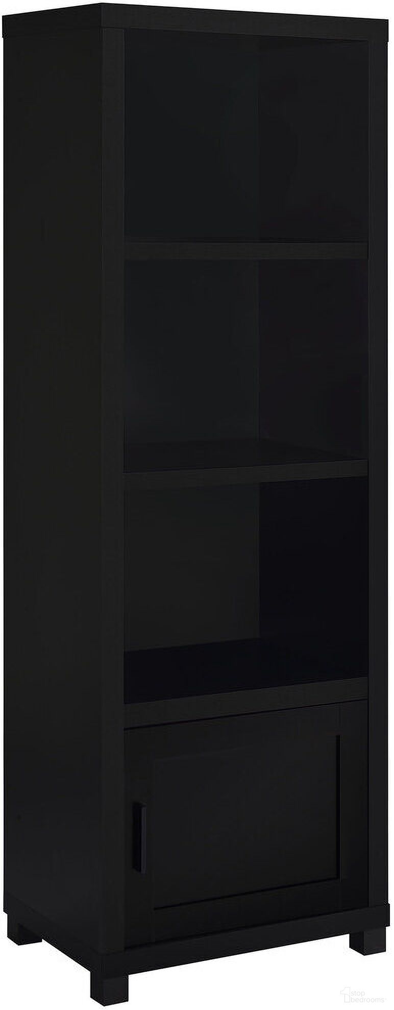 The appearance of Jupiter 3-shelf Media Tower Bookcase with Storage Cabinet Black designed by Coaster in the modern / contemporary interior design. This black piece of furniture was selected by 1StopBedrooms from Jupiter Collection to add a touch of cosiness and style into your home. Sku: 707756. Material: Wood.