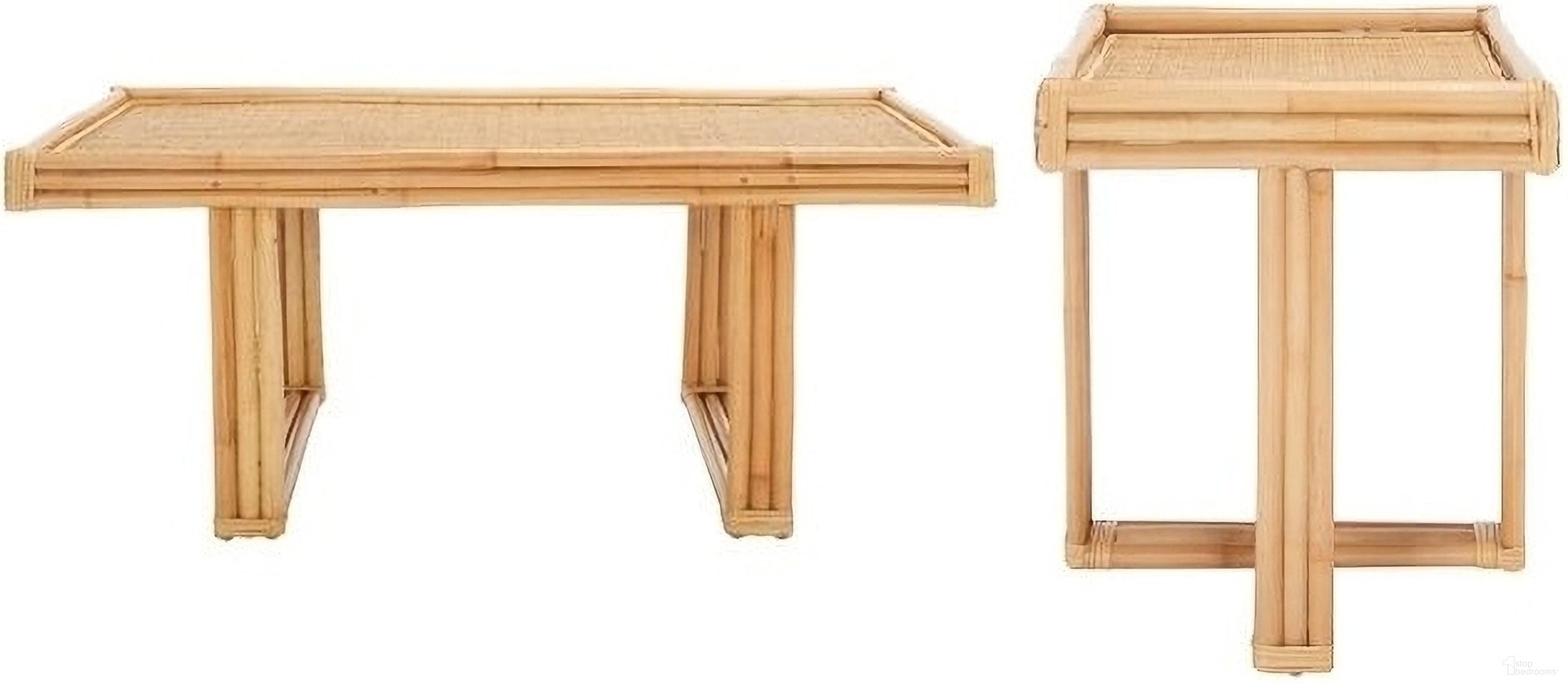 The appearance of Juri Rectangle Occasional Table Set In Natural designed by Safavieh in the coastal interior design. This natural piece of furniture  was selected by 1StopBedrooms from Juri Collection to add a touch of cosiness and style into your home. Sku: COF6508A;ACC6501A. Material: Rattan.