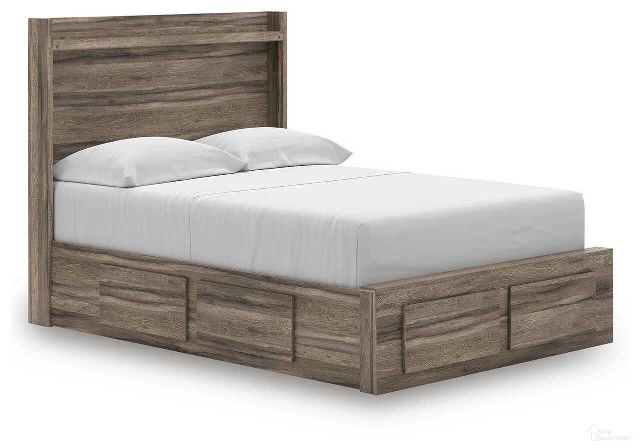 Jusika Full Panel Storage Bed In Brown