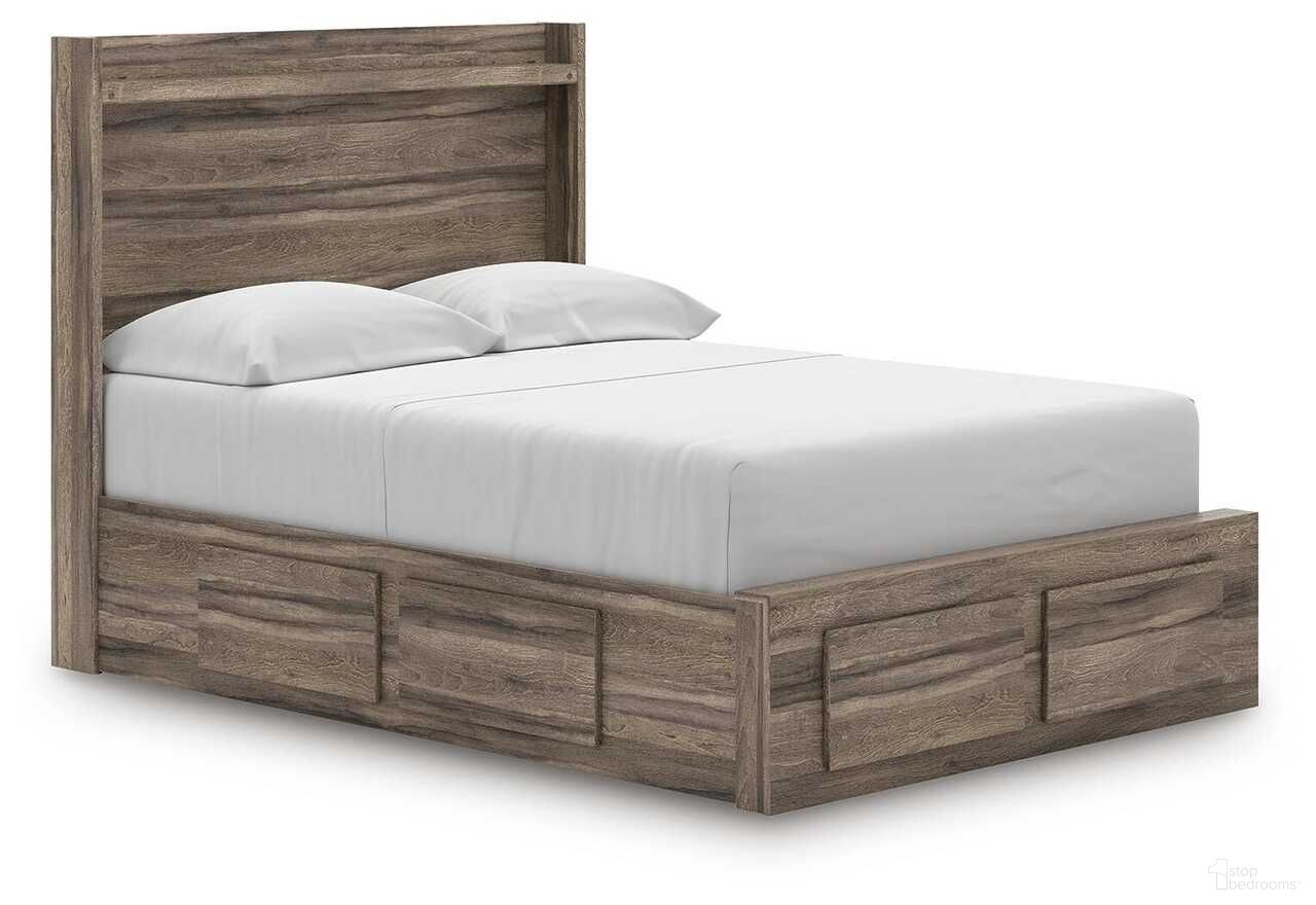 Jusika Full Panel Storage Bed In Brown