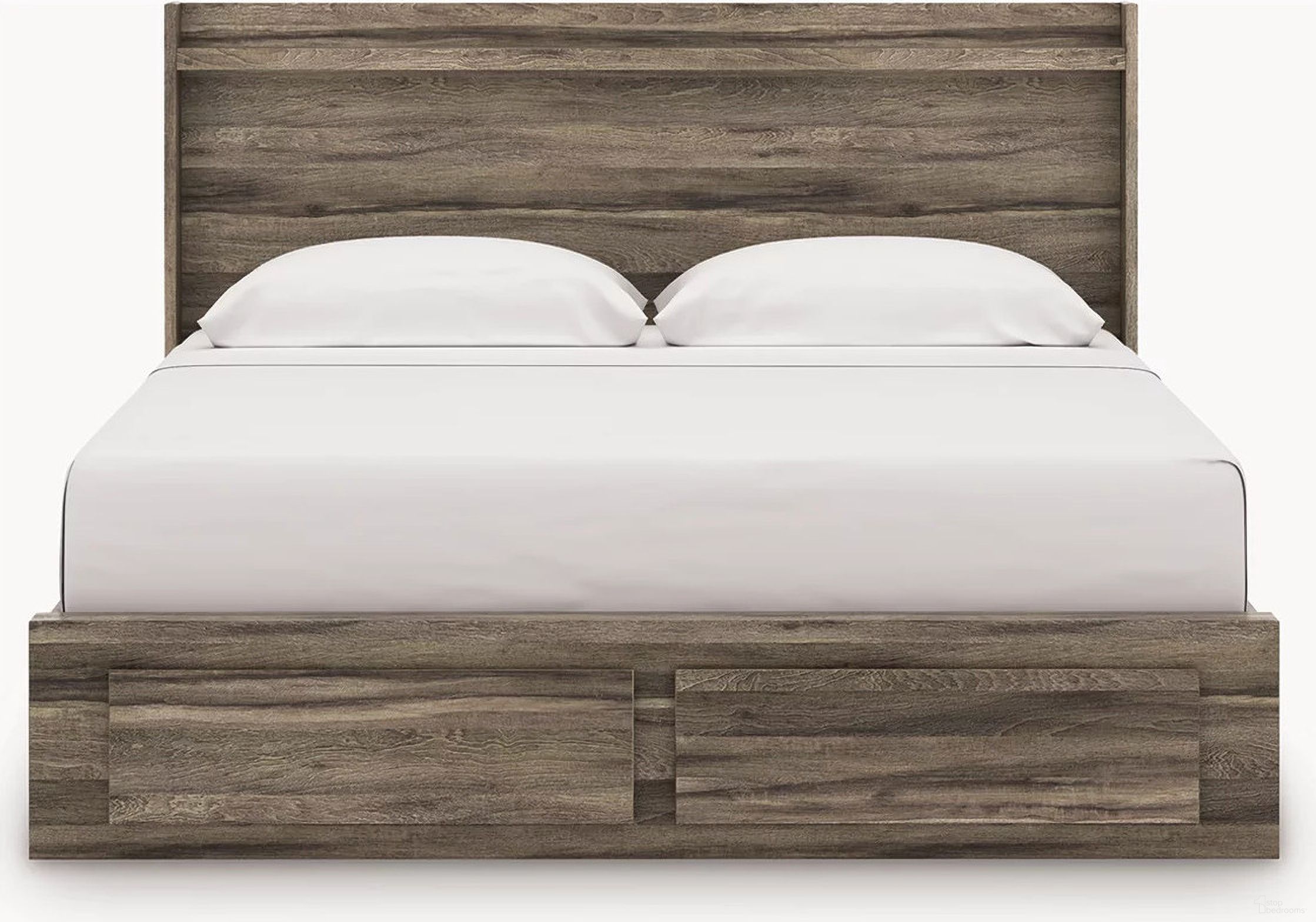 The appearance of Jusika King Panel Storage Bed In Brown designed by Signature Design by Ashley in the transitional interior design. This brown piece of furniture was selected by 1StopBedrooms from Jusika Collection to add a touch of cosiness and style into your home. Sku: B100-14;NCB2005-56S;NCB2005-58;NCB2005-95. Bed Type: Storage Bed. Bed Size: King.
