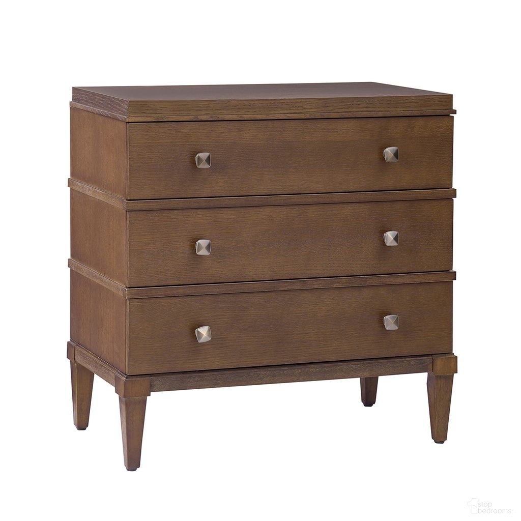 Justin 3-Drawer Nightstand In Walnut