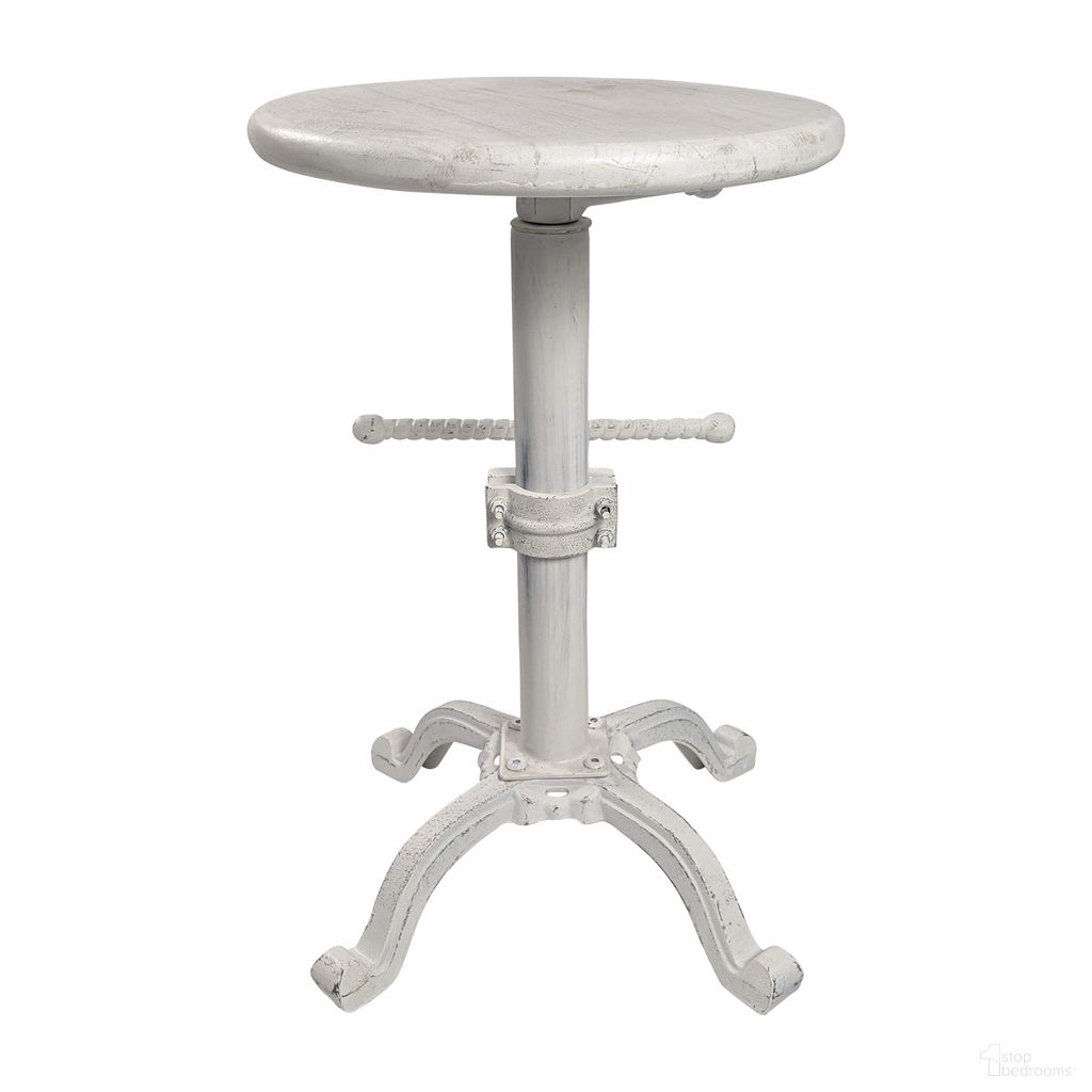 The appearance of Justin Adjustable Barstool In Whitewash designed by Carolina Living in the industrial interior design. This white wash piece of furniture was selected by 1StopBedrooms from Justin Collection to add a touch of cosiness and style into your home. Sku: CF4200WW. Material: Mango Wood.