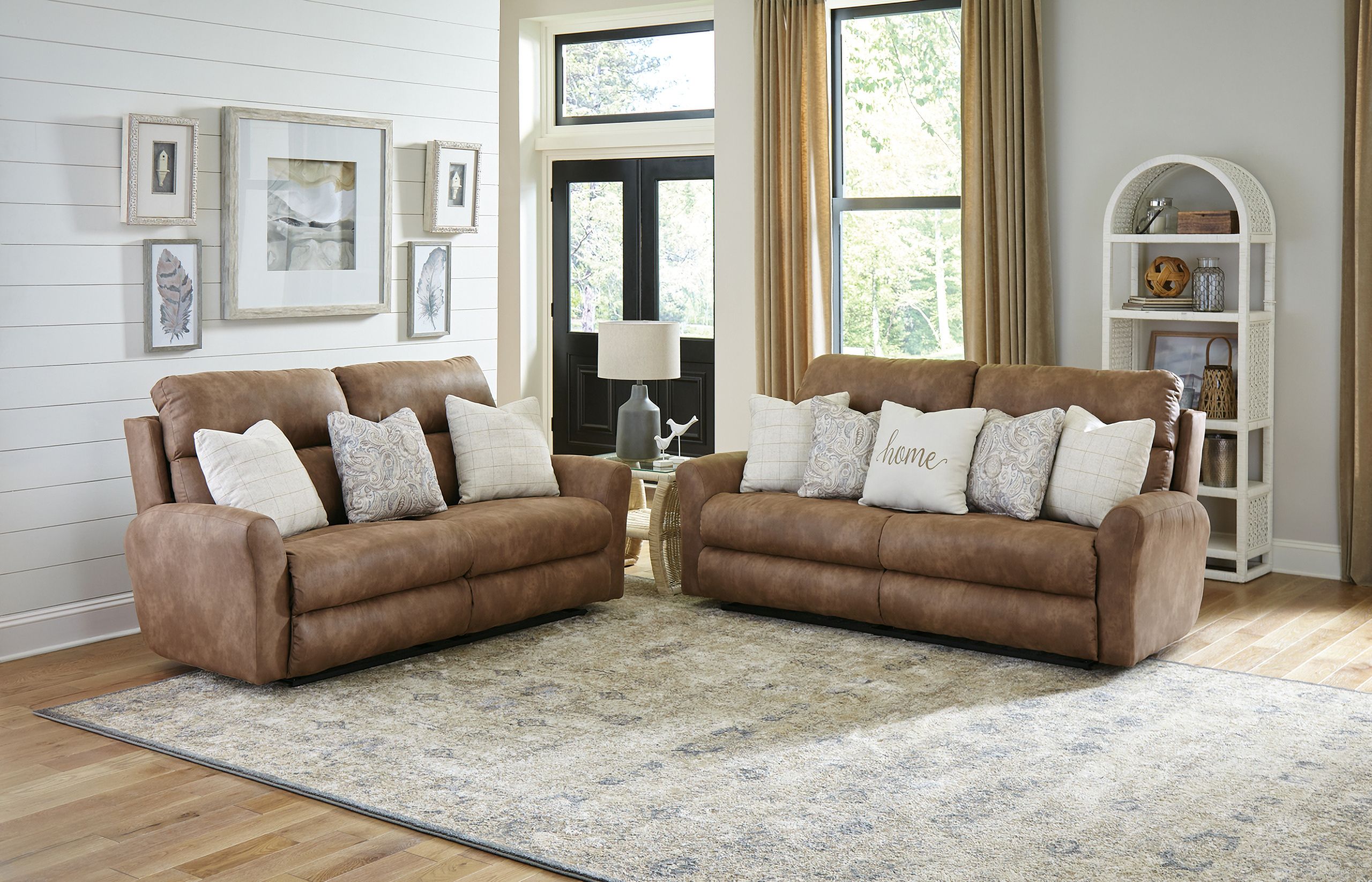 The appearance of Justine Lay Flat Reclining Living Room Set In Burlap designed by Catnapper in the modern / contemporary interior design. This burlap piece of furniture was selected by 1StopBedrooms from Justine Collection to add a touch of cosiness and style into your home. Sku: 3881181119172826;3882181119172826. Material: Fabric.