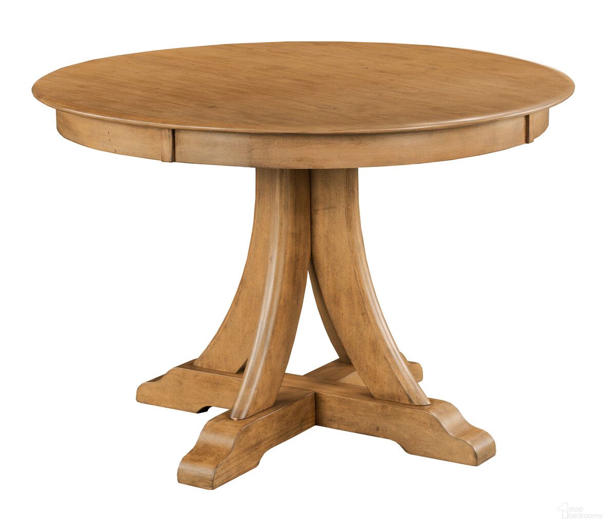 The appearance of Kafe 44 Inch Round Quad Table In Cappuccino designed by Kincaid in the transitional interior design. This cappuccino piece of furniture  was selected by 1StopBedrooms from Kafe Collection to add a touch of cosiness and style into your home. Sku: 317-705C. Table Base Style: Pedestal. Table Top Shape: Round. Size: 44". Material: Alder Solid.