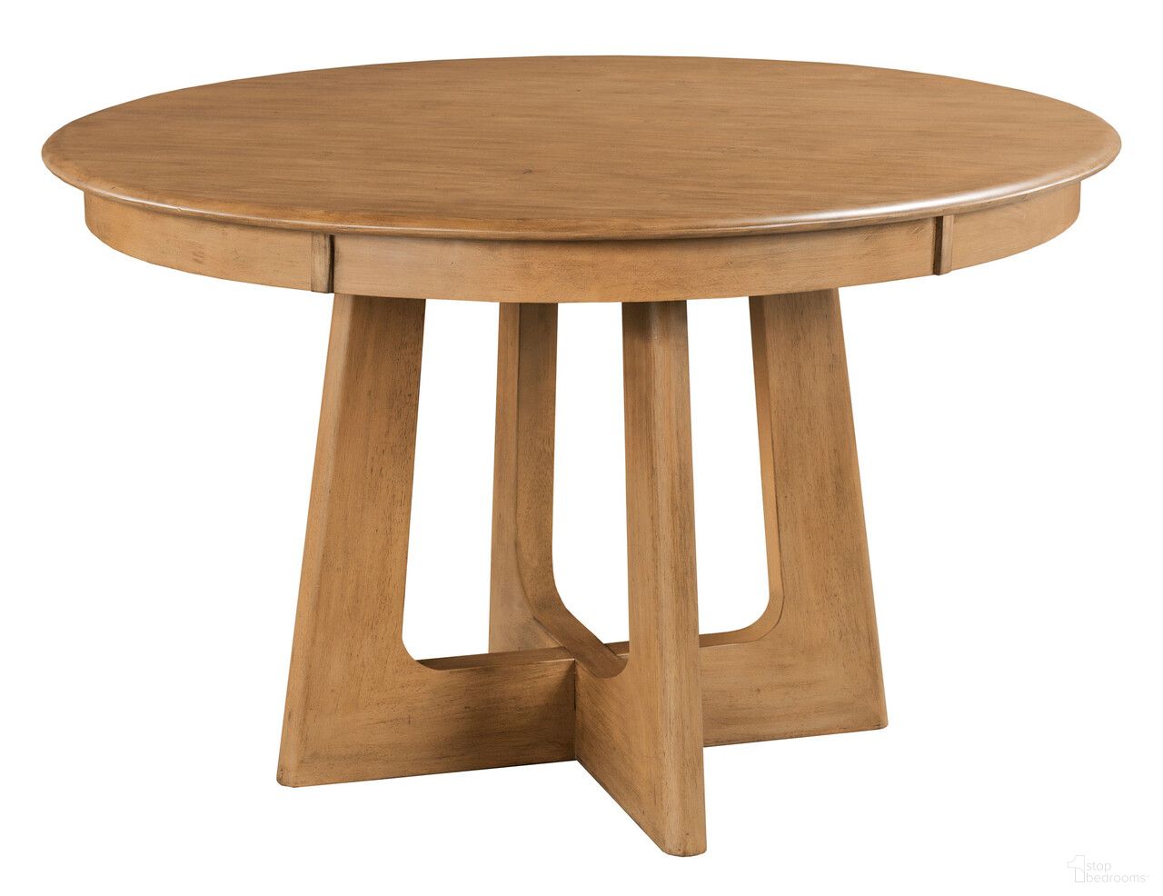 Kafe 54 Inch Round Pedestal Table In Cappuccino
