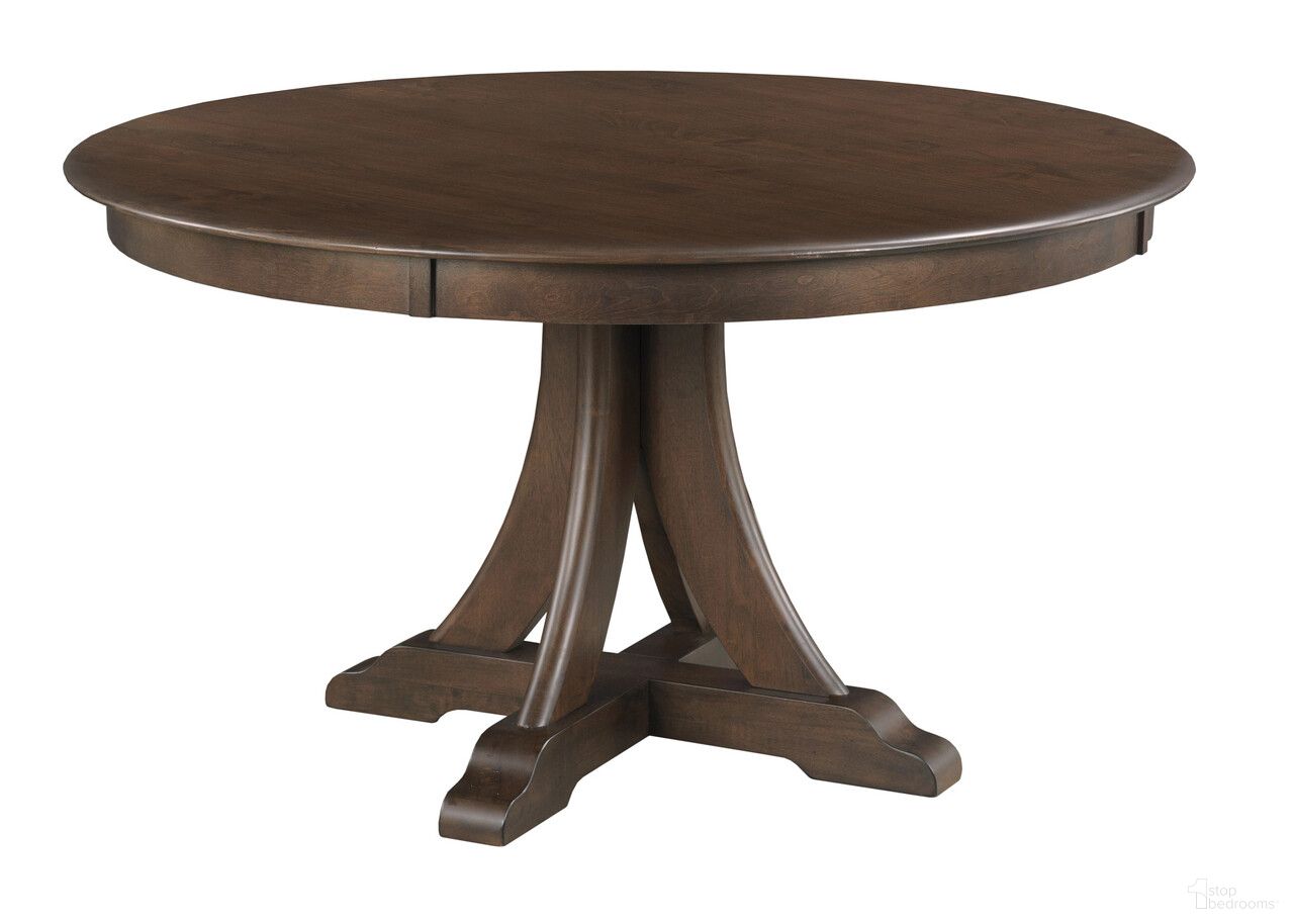 Kafe 54 Inch Round Quad Table In Mocha