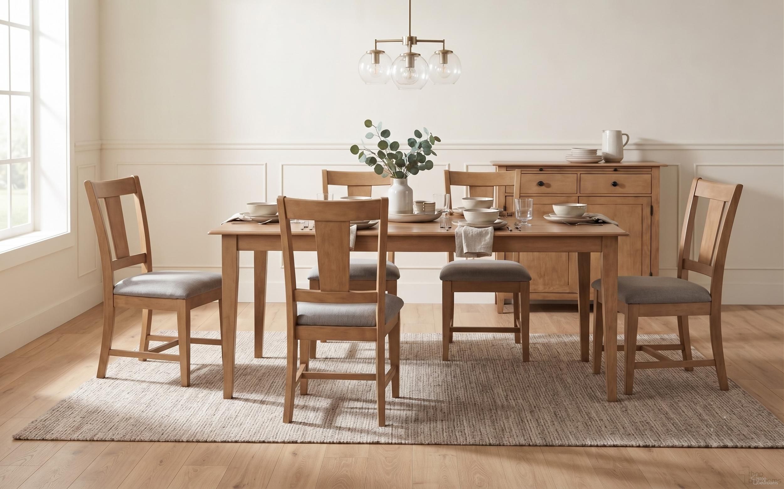 Kafe 60 Inch Rectangular Dining Room Set In Cappuccino