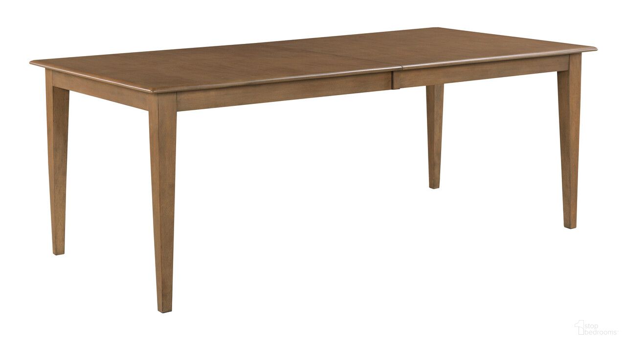 The appearance of Kafe 80 Inch Rectangular Leg Table In Latte designed by Kincaid in the transitional interior design. This latte piece of furniture  was selected by 1StopBedrooms from Kafe Collection to add a touch of cosiness and style into your home. Sku: 317-745L. Table Base Style: Legs. Table Top Shape: Rectangular. Size: 40" x 80". Material: Alder Solid.