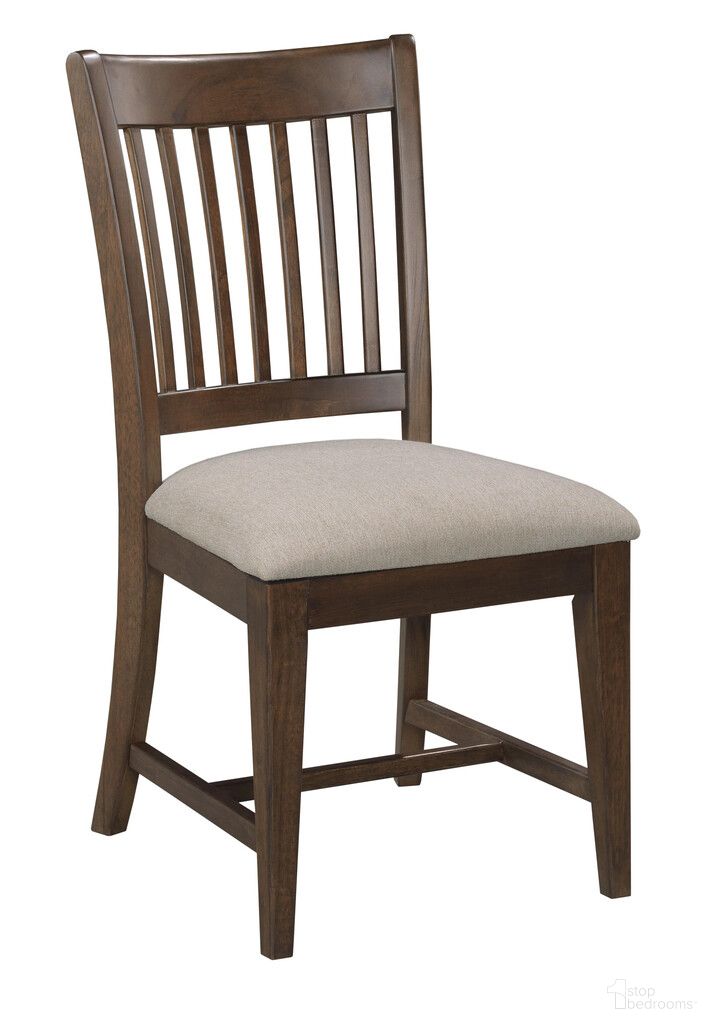 The appearance of Kafe Rake Back Chair Set of 2 In Mocha designed by Kincaid in the transitional interior design. This mocha piece of furniture was selected by 1StopBedrooms from Kafe Collection to add a touch of cosiness and style into your home. Sku: 317-638M. Chair Type: Side Chair. Material: Alder Solid.
