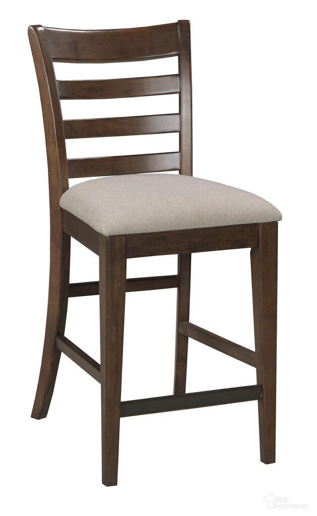 The appearance of Kafe Tall Ladder Back Chair Set of 2 In Mocha designed by Kincaid in the transitional interior design. This mocha piece of furniture was selected by 1StopBedrooms from Kafe Collection to add a touch of cosiness and style into your home. Sku: 317-692M. Material: Alder Solid.
