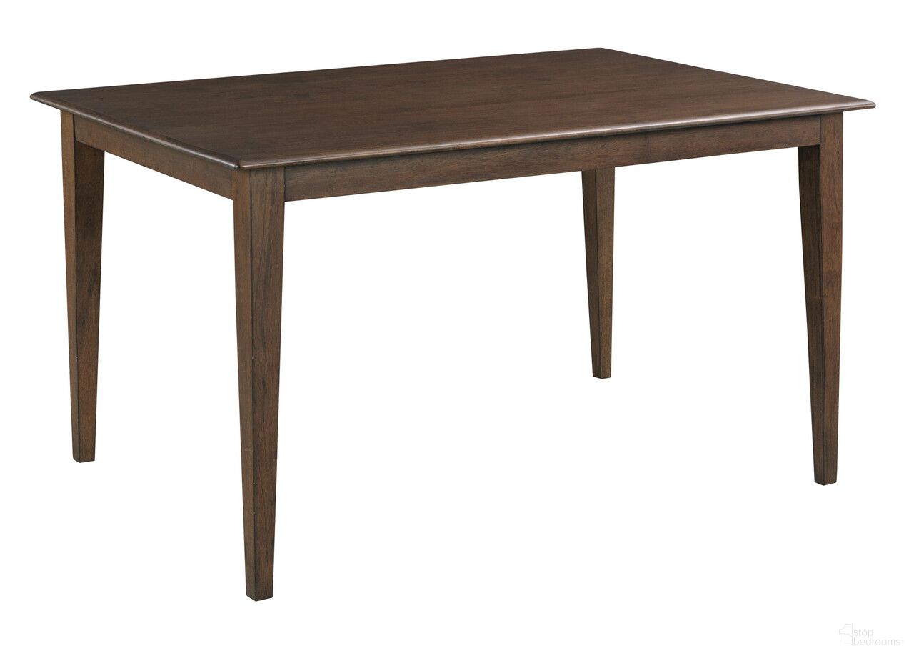 The appearance of Kafe 60 Inch Counter Height Table In Mocha designed by Kincaid in the transitional interior design. This mocha piece of furniture was selected by 1StopBedrooms from Kafe Collection to add a touch of cosiness and style into your home. Sku: 317-700M. Table Base Style: Legs. Table Top Shape: Rectangular. Size: 38" x 60". Material: Alder Solid.