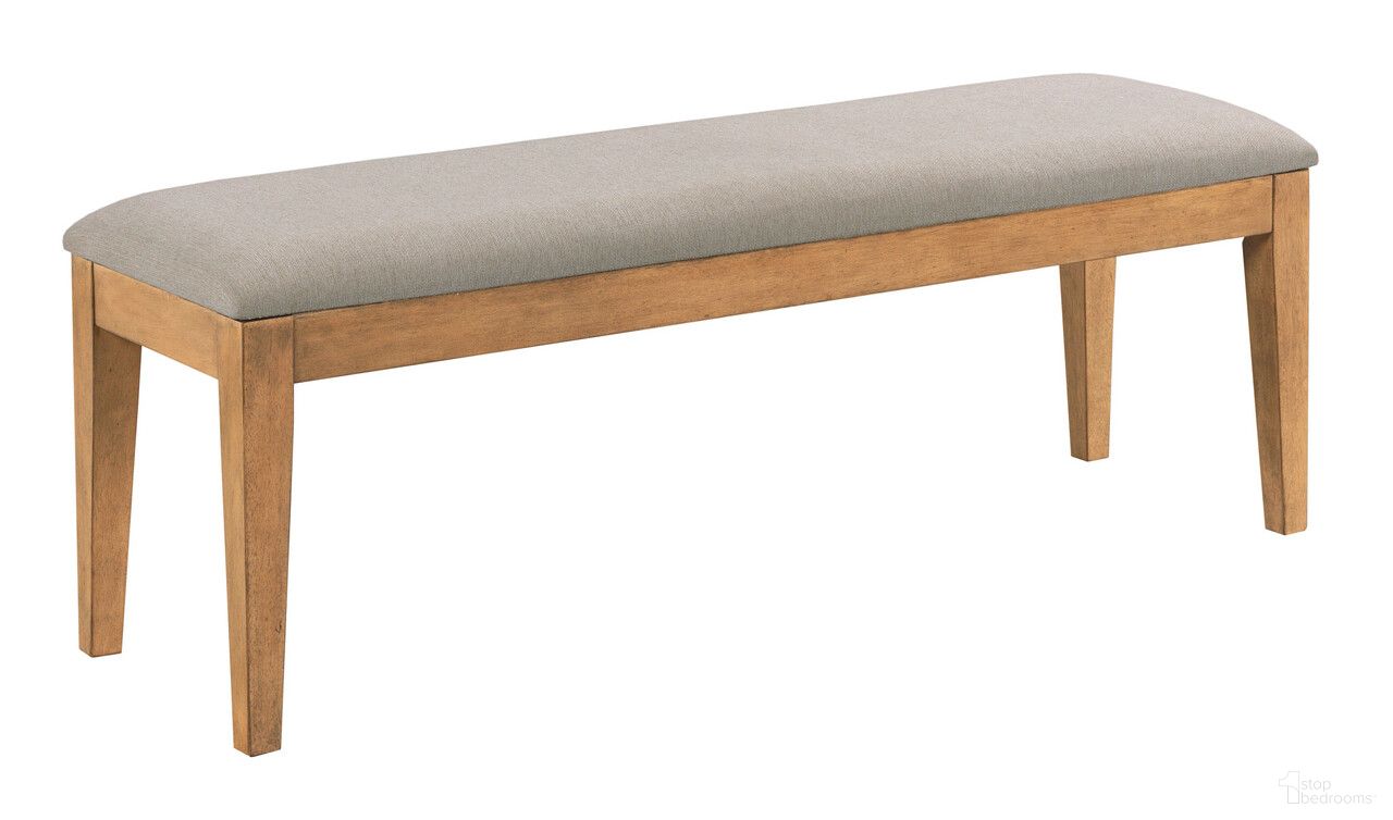 The appearance of Kafe Upholstered Dining Bench In Cappuccino designed by Kincaid in the transitional interior design. This cappuccino piece of furniture was selected by 1StopBedrooms from Kafe Collection to add a touch of cosiness and style into your home. Sku: 317-480C. Material: Alder Solid.