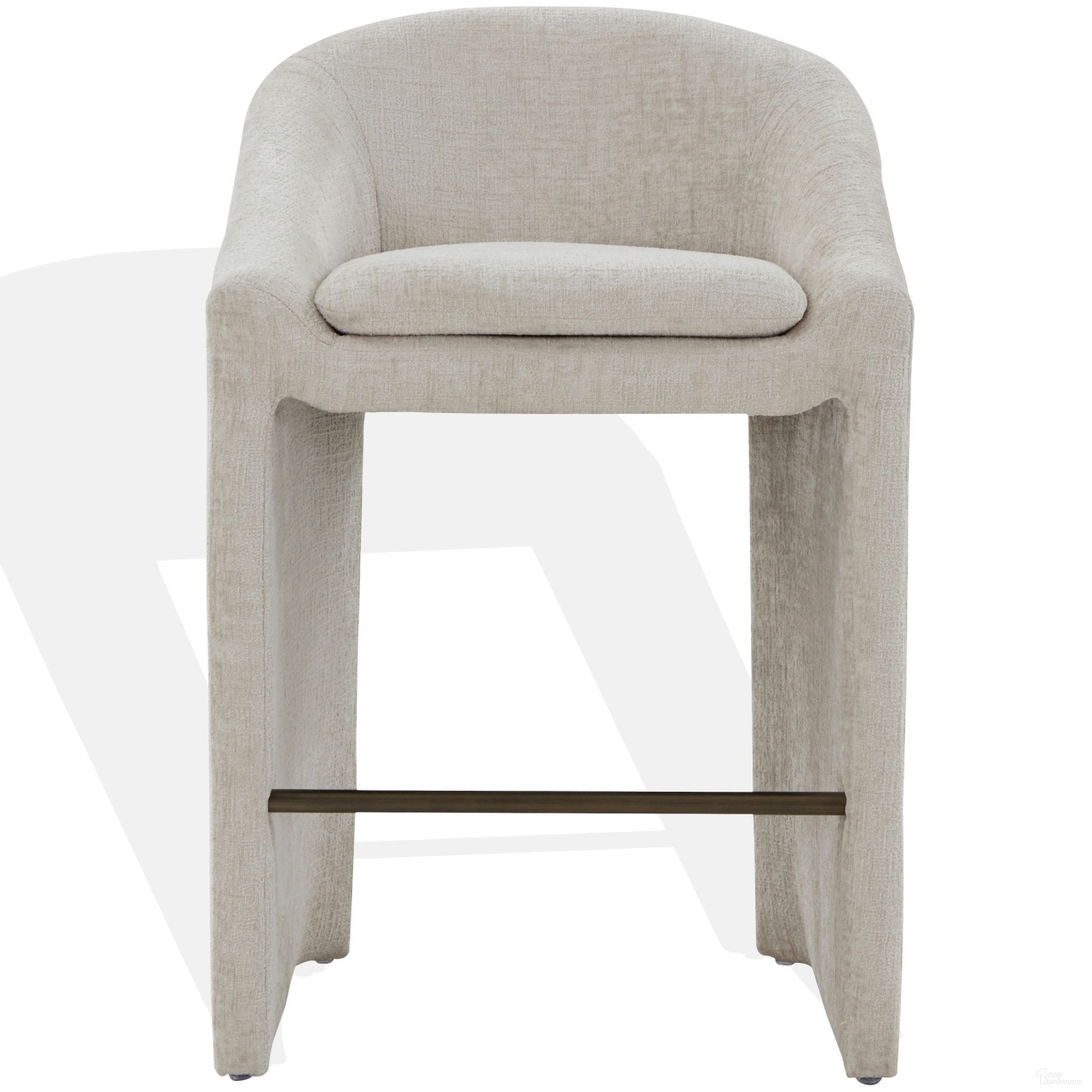 The appearance of Kagan Chenille Barstool In Creme designed by Safavieh Couture in the modern / contemporary interior design. This creme piece of furniture was selected by 1StopBedrooms from Kagan Collection to add a touch of cosiness and style into your home. Sku: SFV4858A. Material: Plywood.