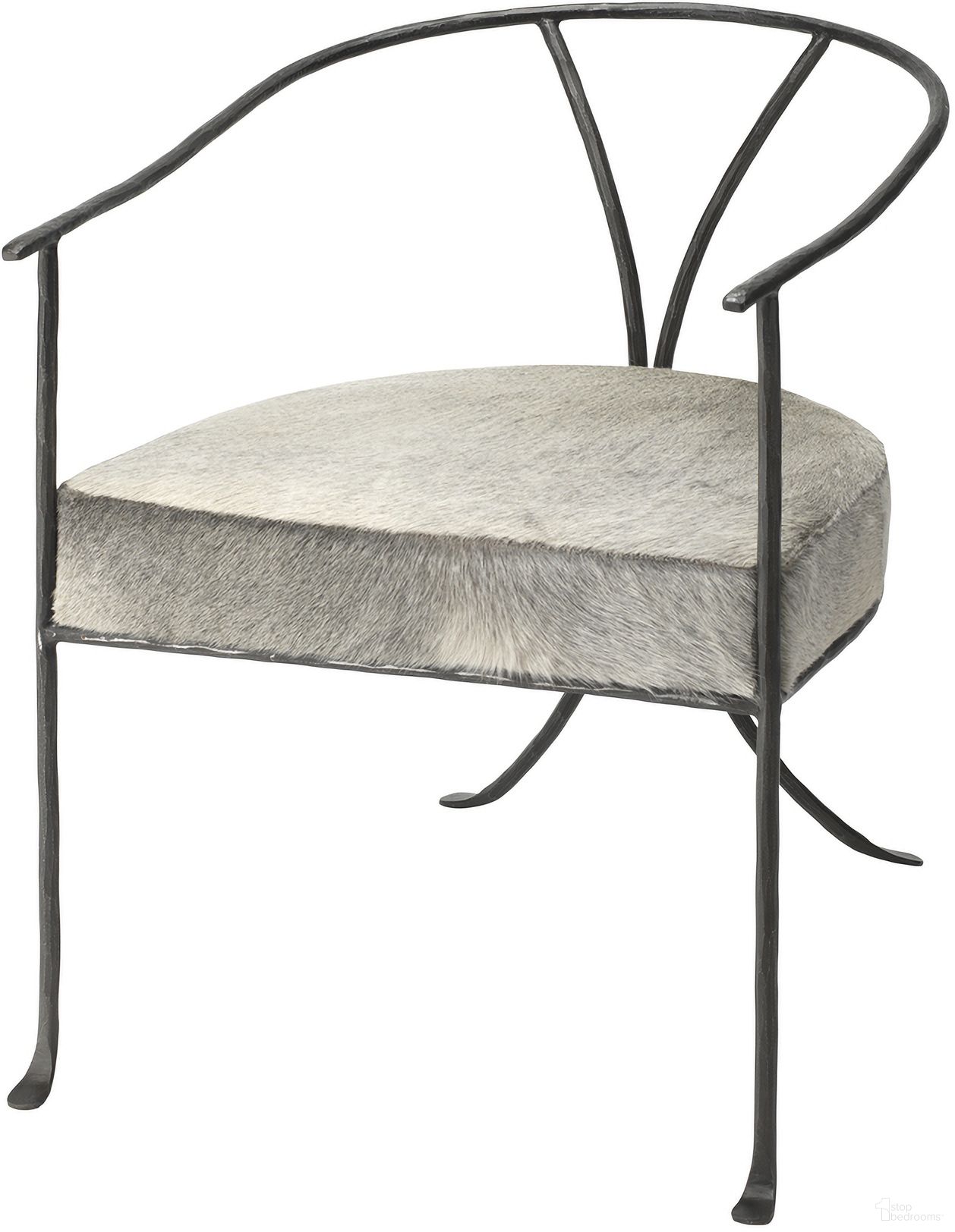 The appearance of Kai Chair In Grey designed by Jamie Young Company in the rustic / southwestern interior design. This grey piece of furniture  was selected by 1StopBedrooms from Kai Collection to add a touch of cosiness and style into your home. Sku: 20KAI-CHGR. Material: Iron.