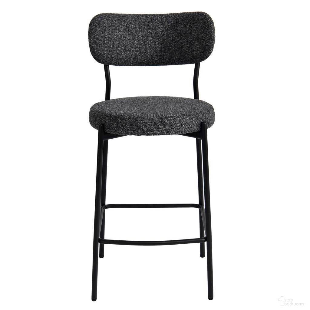 The appearance of Kai Counter Stool Set of 2 In Chunky Grey and Black designed by LH Imports in the modern / contemporary interior design. This chunky grey/black piece of furniture was selected by 1StopBedrooms from Kai Collection to add a touch of cosiness and style into your home. Sku: KAI026-CBK. Material: Polyester.