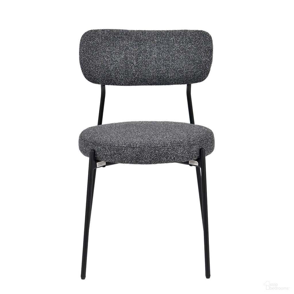 The appearance of Kai Dining Chair Set of 2 In Chunky Grey and Black designed by LH Imports in the modern / contemporary interior design. This chunky grey/black piece of furniture was selected by 1StopBedrooms from Kai Collection to add a touch of cosiness and style into your home. Sku: KAI025-CBK. Material: Polyester. Chair Type: Side Chair.
