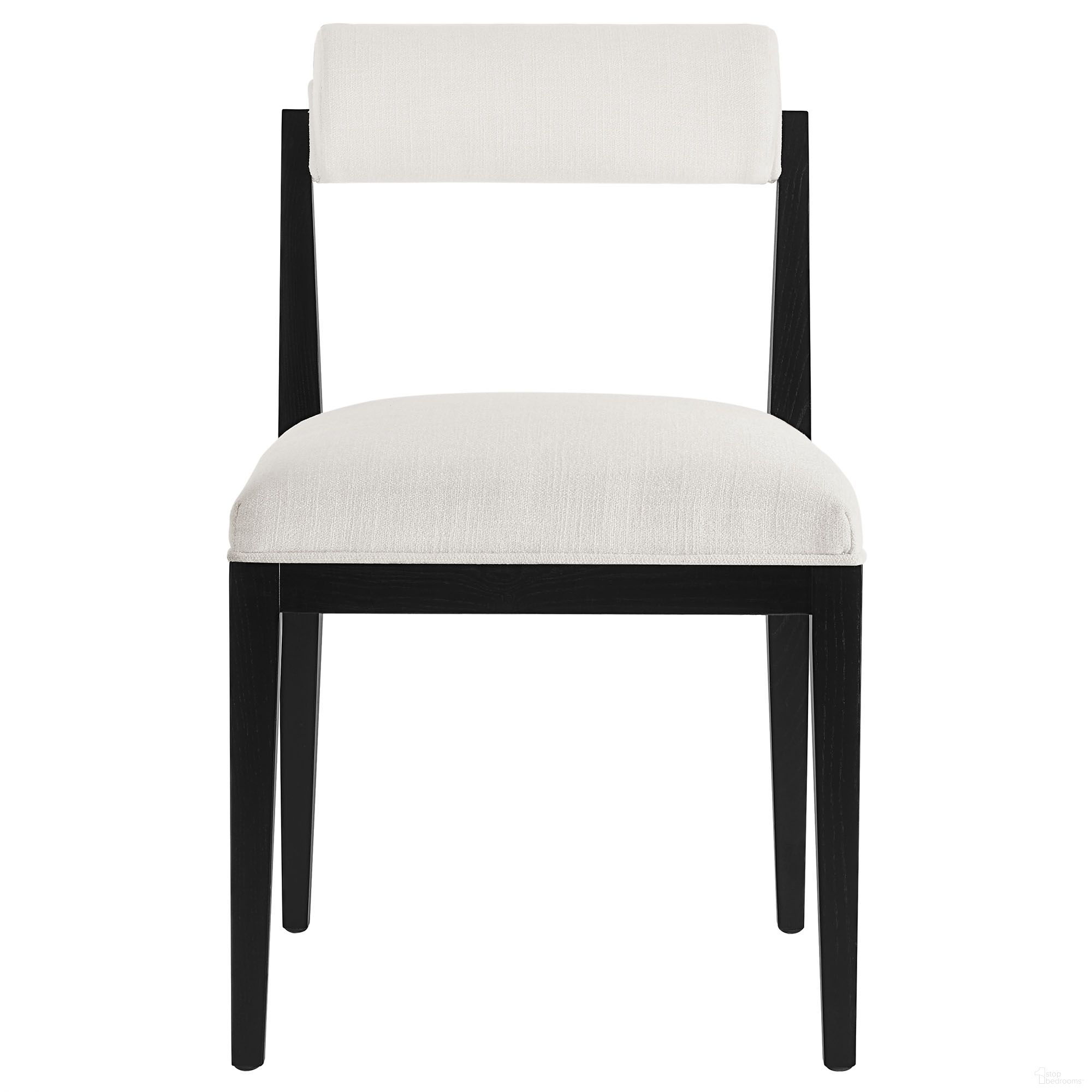 The appearance of Kai Fabric Dining Chair In Salt and Black designed by Modway in the modern / contemporary interior design. This salt/black piece of furniture was selected by 1StopBedrooms from Kai Collection to add a touch of cosiness and style into your home. Sku: EEI-6993-SAL-BLK. Material: Fabric. Chair Type: Side Chair.