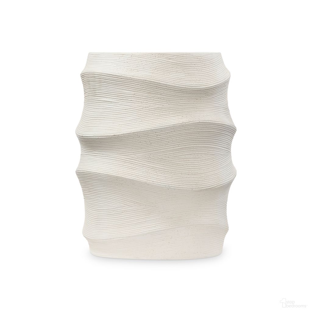 The appearance of Kai Outdoor Side Table designed by Bernhardt in the modern / contemporary interior design. This white piece of furniture  was selected by 1StopBedrooms from Kai Collection to add a touch of cosiness and style into your home. Sku: X01157. Table Top Shape: Round. Material: Stonecast.