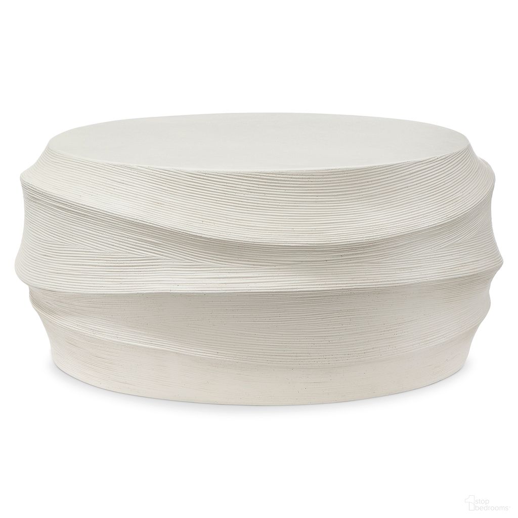 The appearance of Kai Round Outdoor Cocktail Table designed by Bernhardt in the modern / contemporary interior design. This white piece of furniture  was selected by 1StopBedrooms from Kai Collection to add a touch of cosiness and style into your home. Sku: X01028. Table Top Shape: Round. Material: Stonecast.