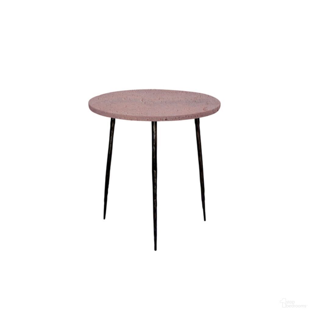 The appearance of Kaii Medium End Table Hammered Edge/Black Iron Legs In Rosso designed by Mobital in the modern / contemporary interior design. This rosso piece of furniture  was selected by 1StopBedrooms from Kaii Collection to add a touch of cosiness and style into your home. Sku: WEN-KAII-RESS-MEDIU. Material: Marble.