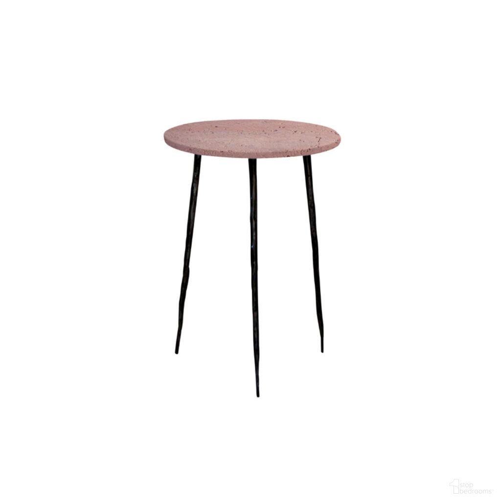 The appearance of Kaii Tall End Table Hammered Edge/Black Iron Legs In Rosso designed by Mobital in the modern / contemporary interior design. This rosso piece of furniture  was selected by 1StopBedrooms from Kaii Collection to add a touch of cosiness and style into your home. Sku: WEN-KAII-RESS-TALL. Material: Marble.