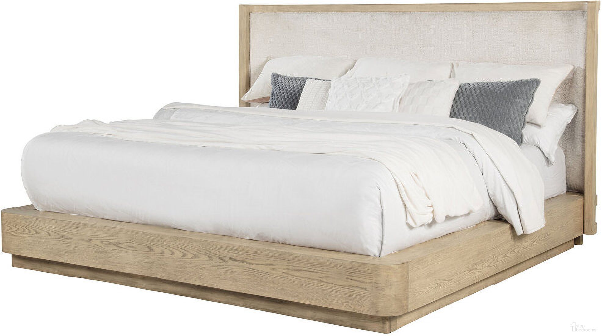 The appearance of Kailani 49 Inch Eastern King Wingback Bed In Beige Oak designed by Coaster in the coastal interior design. This beige oak piece of furniture  was selected by 1StopBedrooms from Kailani Collection to add a touch of cosiness and style into your home. Sku: 225041KEB1;225041KEB2;225041KEB3. Bed Type: Platform Bed. Bed Size: King. Material: MDF.