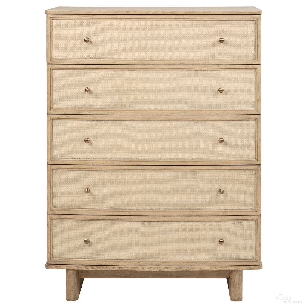 The appearance of Kailani 5-Drawer Bedroom Chest of Drawers In Beige Oak designed by Coaster in the coastal interior design. This beige oak piece of furniture was selected by 1StopBedrooms from Kailani Collection to add a touch of cosiness and style into your home. Sku: 225045. Material: MDF.