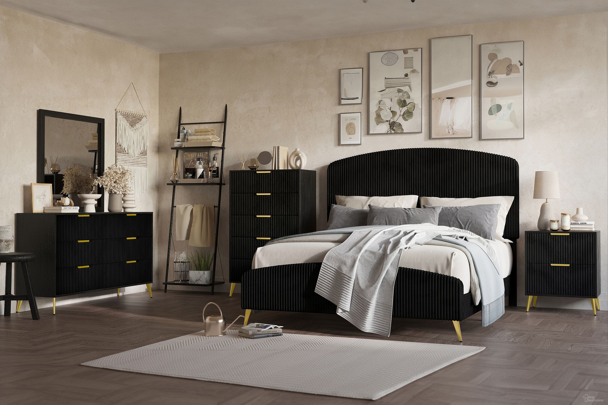 The appearance of Kailani California King Bed In Black designed by New Classic in the modern / contemporary interior design. This black piece of furniture was selected by 1StopBedrooms from Kailani Collection to add a touch of cosiness and style into your home. Sku: B4378K-215;B4378K-235. Material: Wood. Bed Size: California King. Bed Type: Upholstered Bed.
