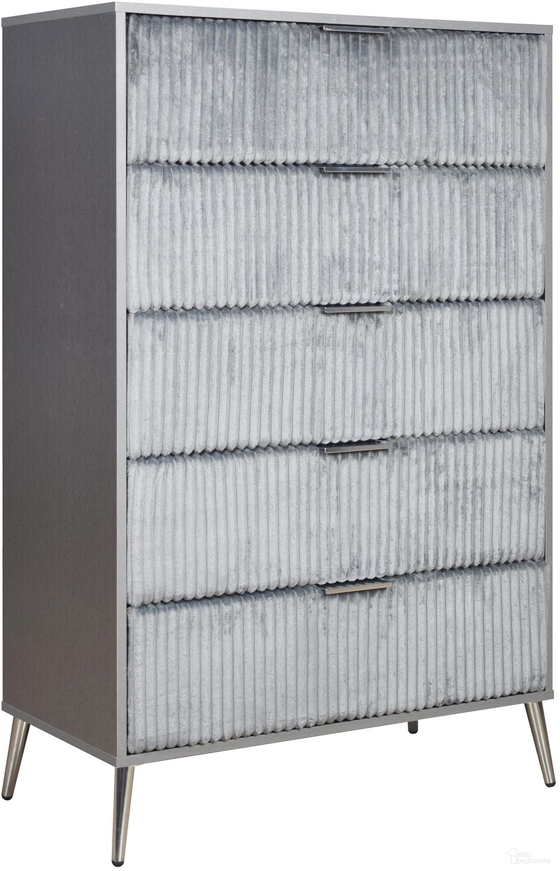 The appearance of Kailani Chest In Gray designed by New Classic in the modern / contemporary interior design. This gray piece of furniture was selected by 1StopBedrooms from Kailani Collection to add a touch of cosiness and style into your home. Sku: B4378G-070. Material: Wood.